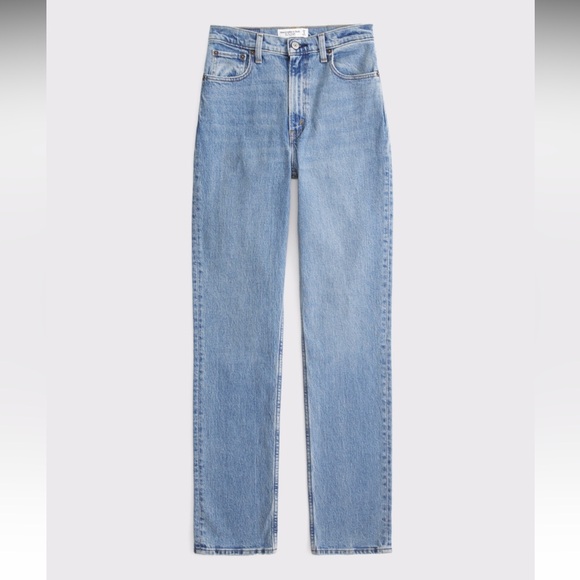 Abercrombie & Fitch Denim - Abercrombie Ultra High Rise 90s Straight Jean Medium Wash
